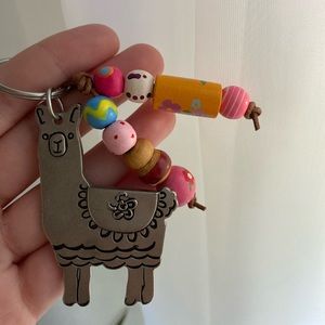 Natural Life Llama keychain
